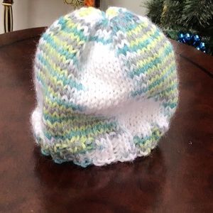 Hand knit infant cap